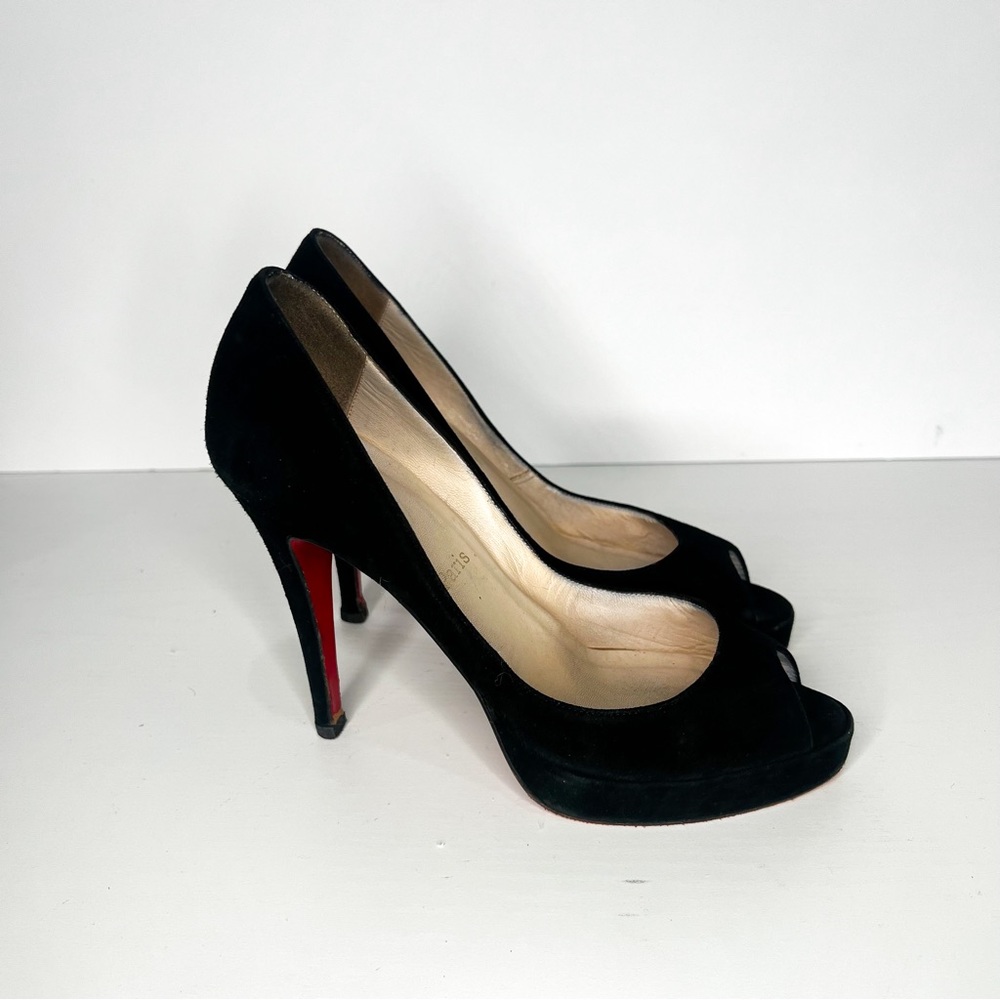 Christian Louboutin  Black suede heels - Picture 4 of 9